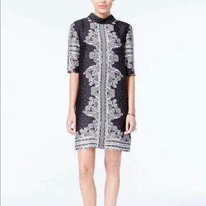Rachel Roy Ivory Printed Shift Dress XS